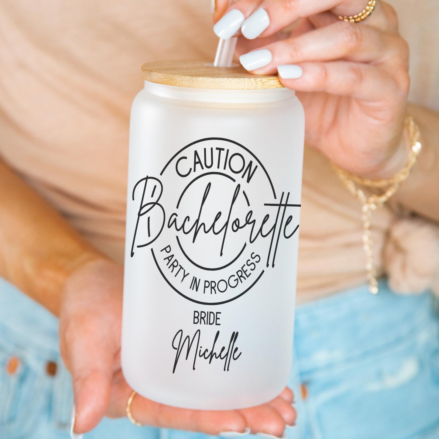 Bachelorette Party In Progress 16oz Iced Coffee Cup, Bachelorette Tumbler, Bachelorette Gift, Bachelorette Cup, Coffee Cup w/ Lid and Straw.
